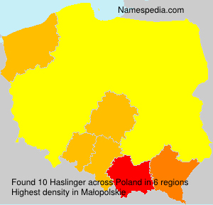 Surname Haslinger in Poland Surname Haslinger in Poland