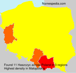 Surname Haszczyc in Poland Surname Haszczyc in Poland
