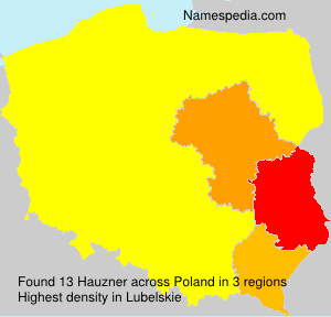 Surname Hauzner in Poland Surname Hauzner in Poland