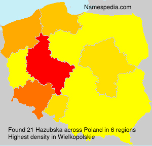 Surname Hazubska in Poland Surname Hazubska in Poland