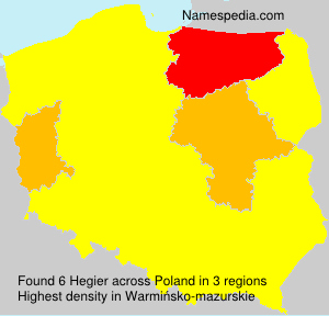 Surname Hegier in Poland Surname Hegier in Poland