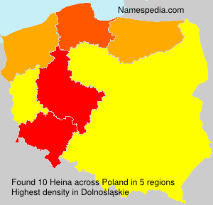 Surname Heina in Poland Surname Heina in Poland