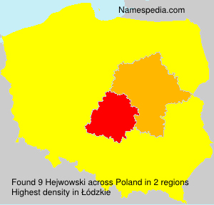 Surname Hejwowski in Poland Surname Hejwowski in Poland