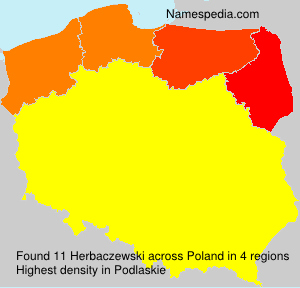 Surname Herbaczewski in Poland Surname Herbaczewski in Poland