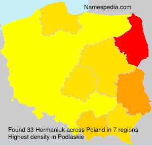 Surname Hermaniuk in Poland Surname Hermaniuk in Poland