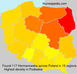 Surname Hermanowska in Poland Surname Hermanowska in Poland