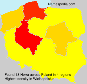 Surname Herra in Poland Surname Herra in Poland