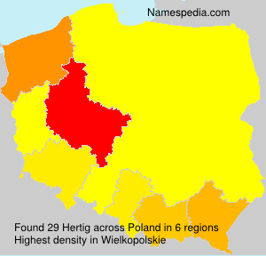 Surname Hertig in Poland Surname Hertig in Poland