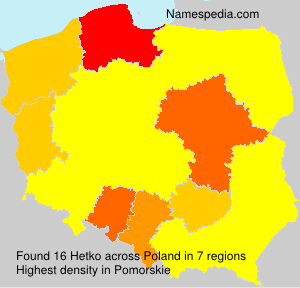 Surname Hetko in Poland Surname Hetko in Poland