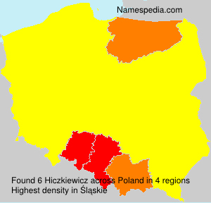 Surname Hiczkiewicz in Poland Surname Hiczkiewicz in Poland