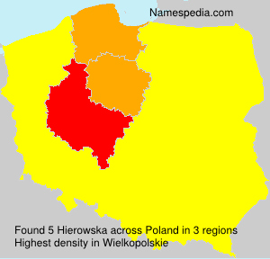Surname Hierowska in Poland Surname Hierowska in Poland