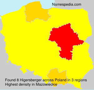 Surname Higersberger in Poland Surname Higersberger in Poland