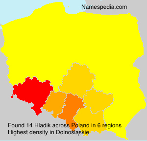 Surname Hladik in Poland Surname Hladik in Poland