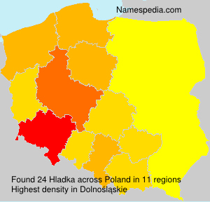 Surname Hladka in Poland Surname Hladka in Poland
