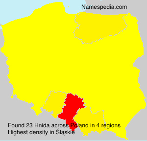 Surname Hnida in Poland Surname Hnida in Poland