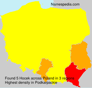 Surname Hocek in Poland Surname Hocek in Poland