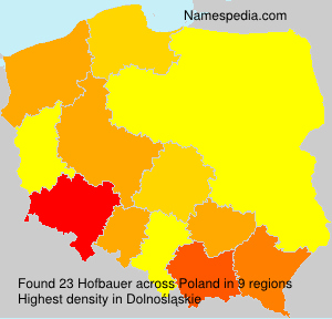 Surname Hofbauer in Poland Surname Hofbauer in Poland