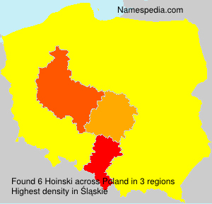 Surname Hoinski in Poland Surname Hoinski in Poland