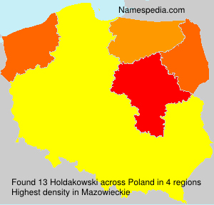 Surname Holdakowski in Poland Surname Holdakowski in Poland