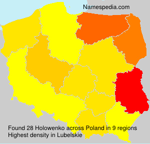 Surname Holowenko in Poland Surname Holowenko in Poland