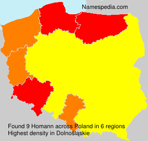Surname Homann in Poland Surname Homann in Poland