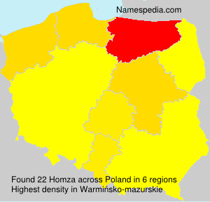 Surname Homza in Poland Surname Homza in Poland