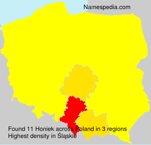 Surname Honiek in Poland