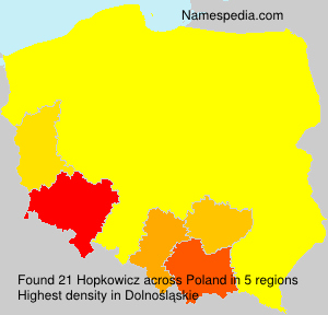 Surname Hopkowicz in Poland Surname Hopkowicz in Poland