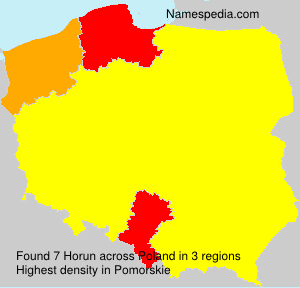 Surname Horun in Poland