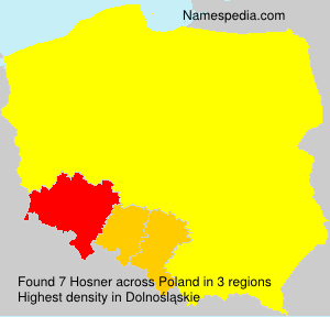 Surname Hosner in Poland Surname Hosner in Poland