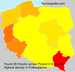 Surname Hoszko in Poland Surname Hoszko in Poland