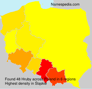 Surname Hruby in Poland Surname Hruby in Poland