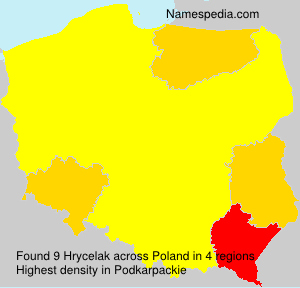 Surname Hrycelak in Poland Surname Hrycelak in Poland