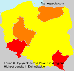 Surname Hrycyniak in Poland