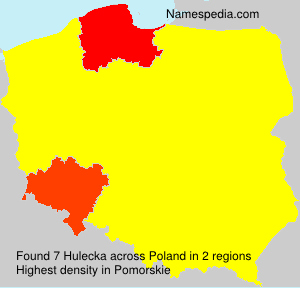 Surname Hulecka in Poland Surname Hulecka in Poland