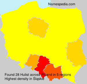 Surname Hulist in Poland Surname Hulist in Poland