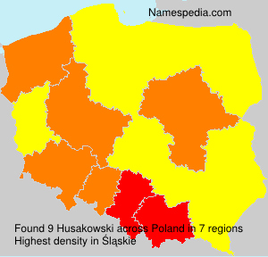 Surname Husakowski in Poland Surname Husakowski in Poland