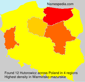 Surname Hutorowicz in Poland Surname Hutorowicz in Poland