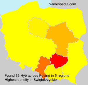 Surname Hyb in Poland Surname Hyb in Poland