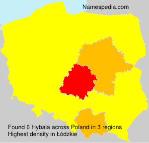 Surname Hybala in Poland Surname Hybala in Poland