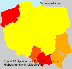 Surname Hycki in Poland Surname Hycki in Poland