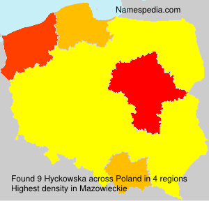 Surname Hyckowska in Poland Surname Hyckowska in Poland