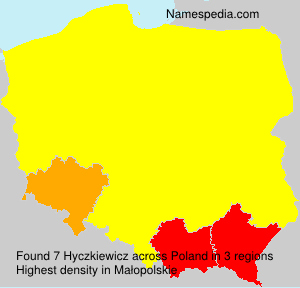 Surname Hyczkiewicz in Poland Surname Hyczkiewicz in Poland