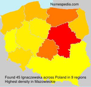 Surname Ignaczewska in Poland Surname Ignaczewska in Poland