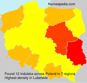 Surname Indulska in Poland Surname Indulska in Poland
