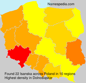 Surname Isanska in Poland Surname Isanska in Poland
