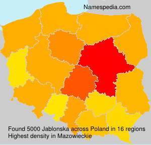 Surname Jablonska in Poland Surname Jablonska in Poland