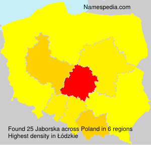 Surname Jaborska in Poland Surname Jaborska in Poland