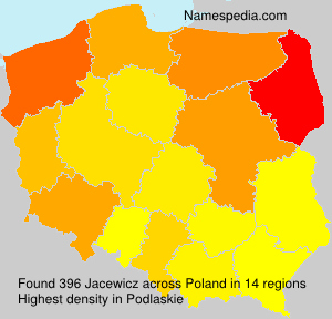 Surname Jacewicz in Poland Surname Jacewicz in Poland