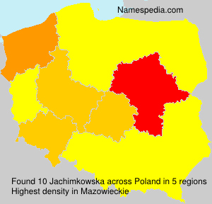 Surname Jachimkowska in Poland Surname Jachimkowska in Poland
